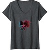image:imageWomens Trolls World Tour  Branch and Poppy VNeck TShirtDark Heather Grey