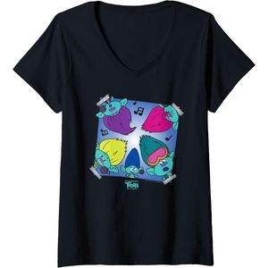 image:imageDreamWorks Trolls Band Together BroZone Album Cover VNeck TShirtBlack
