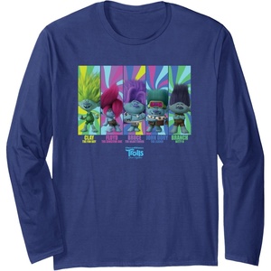 image:imageDreamWorks Trolls Band Together BroZone Band Members Long Sleeve TShirtNavy Blue