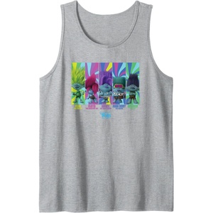 image:imageDreamWorks Trolls Band Together BroZone Band Members Tank TopHeather Grey