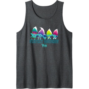 image:imageDreamWorks Trolls Band Together BroZone Perfect Harmony Tank TopDark Heather Grey