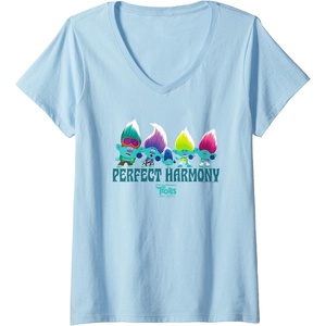 image:imageDreamWorks Trolls Band Together BroZone Perfect Harmony VNeck TShirtBaby Blue