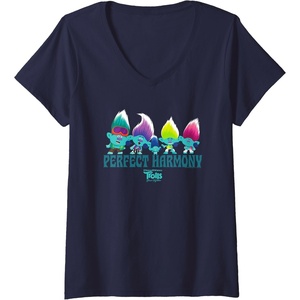 image:imageDreamWorks Trolls Band Together BroZone Perfect Harmony VNeck TShirtNavy Blue