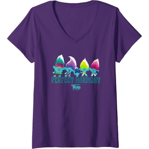image:imageDreamWorks Trolls Band Together BroZone Perfect Harmony VNeck TShirtPurple