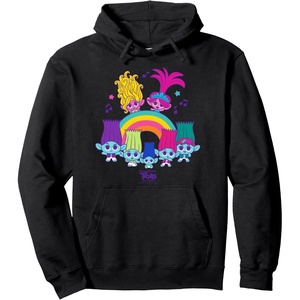 image:imageDreamWorks Trolls Band Together BroZone Poppy Viva Rainbow Pullover HoodieBlack