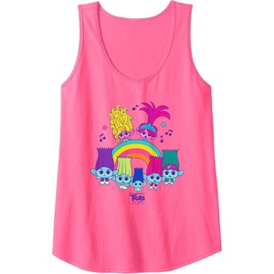 image:imageDreamWorks Trolls Band Together BroZone Poppy Viva Rainbow Tank TopNeon Pink