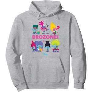 image:imageDreamWorks Trolls Band Together BroZone Poppy and Viva Pullover HoodieHeather Grey