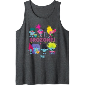 image:imageDreamWorks Trolls Band Together BroZone Poppy and Viva Tank TopDark Heather Grey