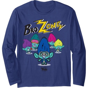 image:imageDreamWorks Trolls Band Together BroZone Spotlight Long Sleeve TShirtNavy Blue