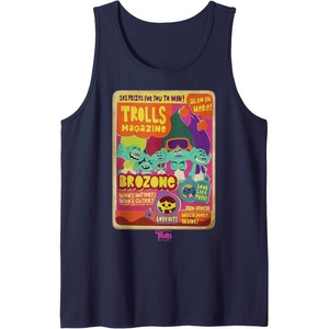 image:imageDreamWorks Trolls Band Together Brozone Magazine Cover Tank TopNavy Blue