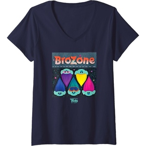 image:imageDreamWorks Trolls Band Together Brozone VNeck TShirtNavy Blue