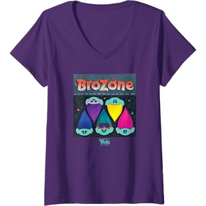 image:imageDreamWorks Trolls Band Together Brozone VNeck TShirtPurple
