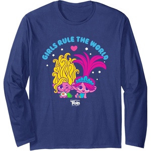 image:imageDreamWorks Trolls Band Together Girls Rule the World Long Sleeve TShirtNavy Blue