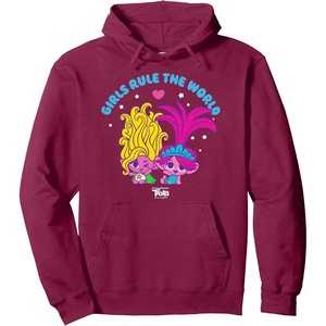 image:imageDreamWorks Trolls Band Together Girls Rule the World Pullover HoodieBurgundy