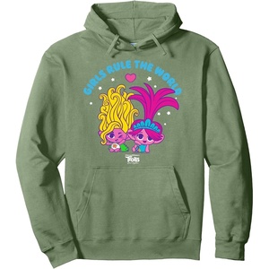 image:imageDreamWorks Trolls Band Together Girls Rule the World Pullover HoodieSage Green