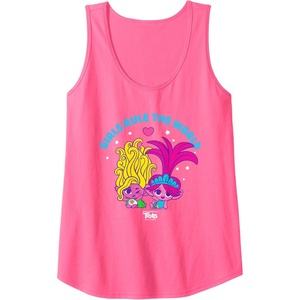 image:imageDreamWorks Trolls Band Together Girls Rule the World Tank TopNeon Pink