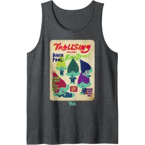 image:imageDreamWorks Trolls Band Together Magazine Cover Tank TopDark Heather Grey