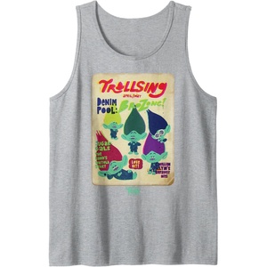 image:imageDreamWorks Trolls Band Together Magazine Cover Tank TopHeather Grey