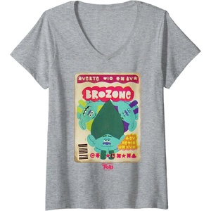 image:imageDreamWorks Trolls Band Together Magazine Cover VNeck TShirtHeather Grey