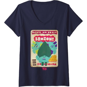 image:imageDreamWorks Trolls Band Together Magazine Cover VNeck TShirtNavy Blue