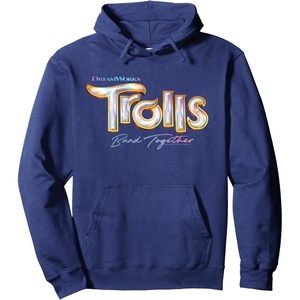 image:imageDreamWorks Trolls Band Together Movie Logo Pullover HoodieNavy Blue