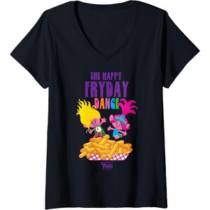image:imageDreamWorks Trolls Band Together Poppy and Viva Fryday Dance VNeck TShirtBlack