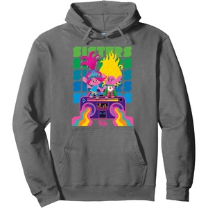 image:imageDreamWorks Trolls Band Together Poppy and Viva Sisters Pullover HoodieAsphalt Grey
