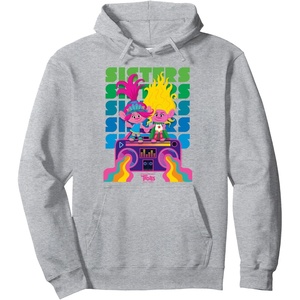 image:imageDreamWorks Trolls Band Together Poppy and Viva Sisters Pullover HoodieHeather Grey