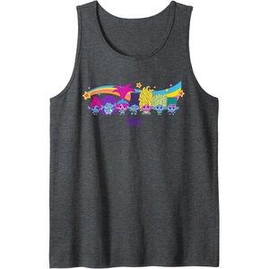 image:imageDreamWorks Trolls Band Together Rainbow Tank TopDark Heather Grey