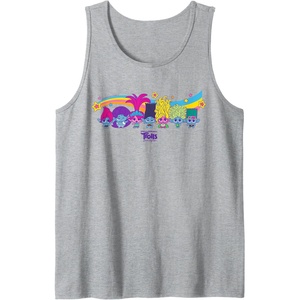 image:imageDreamWorks Trolls Band Together Rainbow Tank TopHeather Grey