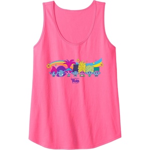 image:imageDreamWorks Trolls Band Together Rainbow Tank TopNeon Pink