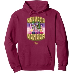 image:imageDreamWorks Trolls Band Together Velvet and Veneer Pullover HoodieBurgundy