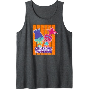image:imageDreamWorks Trolls Halloween Gruesome Twosome Tank TopDark Heather Grey