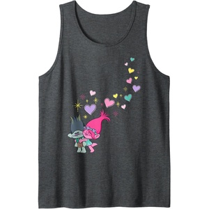 image:imageDreamWorks Trolls Love Tank TopDark Heather Grey