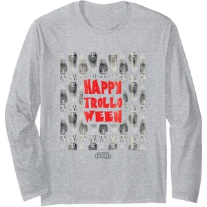 image:imageGood Luck Trolls Halloween Happy Trolloween Long Sleeve TShirtHeather Grey