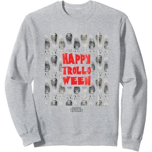 image:imageGood Luck Trolls Halloween Happy Trolloween SweatshirtHeather Grey