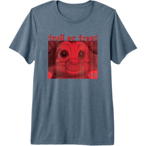image:imageGood Luck Trolls Halloween TrollorTreat Premium Triblend TShirtSlate Grey