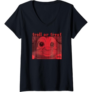 image:imageGood Luck Trolls Halloween TrollorTreat VNeck TShirtBlack