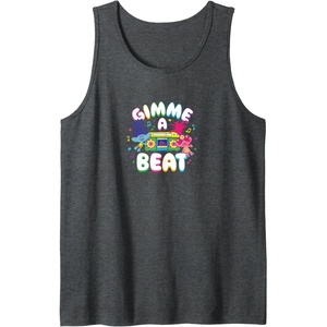 image:imageTrolls  Gimme A Beat Tank TopDark Heather Grey