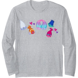 image:imageTrolls  Patches Long Sleeve TShirtHeather Grey