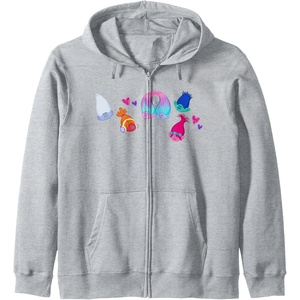image:imageTrolls  Patches Zip HoodieHeather Grey