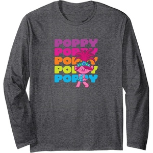 image:imageTrolls  Poppy Long Sleeve TShirtDark Heather Grey