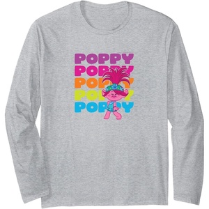 image:imageTrolls  Poppy Long Sleeve TShirtHeather Grey