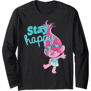 image:imageTrolls  Poppy Stay Happy Long Sleeve TShirtBlack