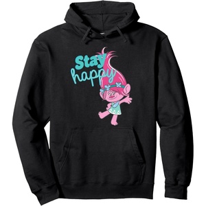 image:imageTrolls  Poppy Stay Happy Pullover HoodieBlack