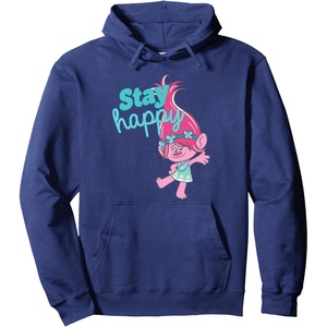 image:imageTrolls  Poppy Stay Happy Pullover HoodieNavy Blue