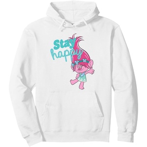 image:imageTrolls  Poppy Stay Happy Pullover HoodieWhite