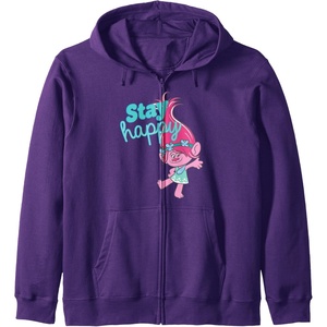 image:imageTrolls  Poppy Stay Happy Zip HoodiePurple