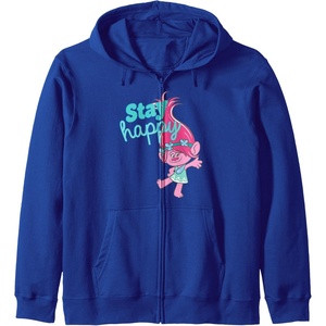 image:imageTrolls  Poppy Stay Happy Zip HoodieRoyal Blue