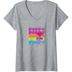 image:imageTrolls  Poppy VNeck TShirtHeather Grey